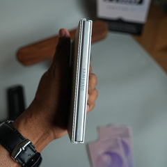 Carbon Fiber Texture Magnetic Case for Galaxy Z Fold 8 | With Tempered Glass Screen Protector