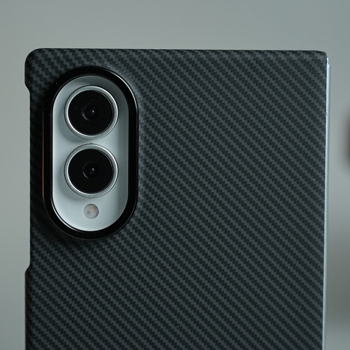 Carbon Fiber Texture Magnetic Case for Galaxy Z Fold 8 | With Tempered Glass Screen Protector