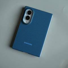 Carbon Fiber Texture Magnetic Case for Galaxy Z Fold 8 | With Tempered Glass Screen Protector