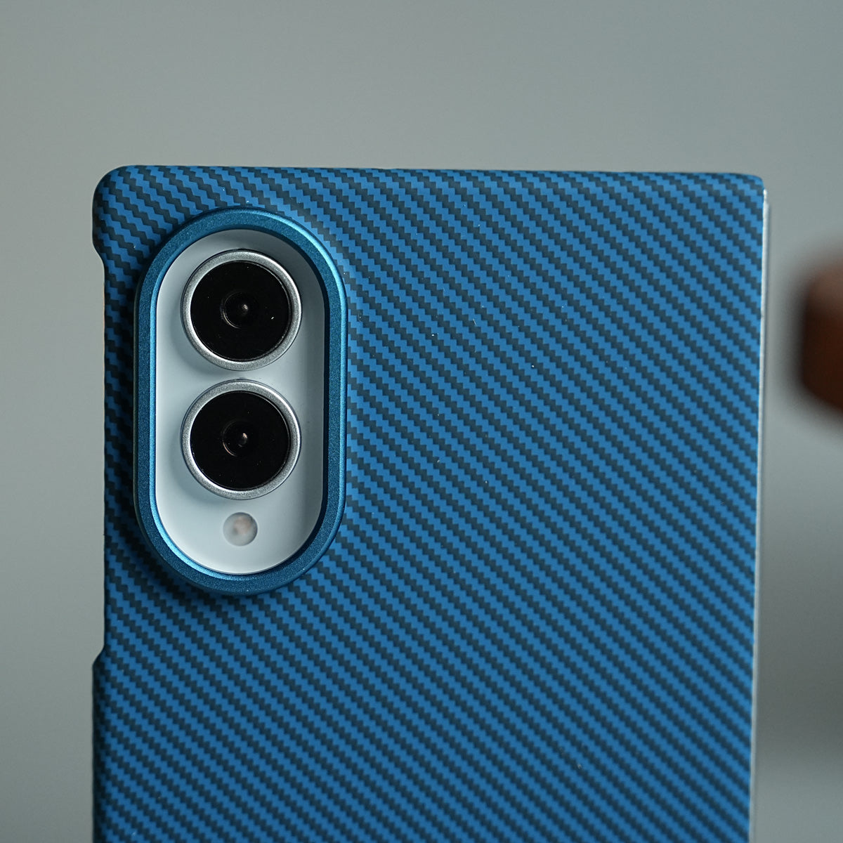 Carbon Fiber Texture Magnetic Case for Galaxy Z Fold 8 | With Tempered Glass Screen Protector