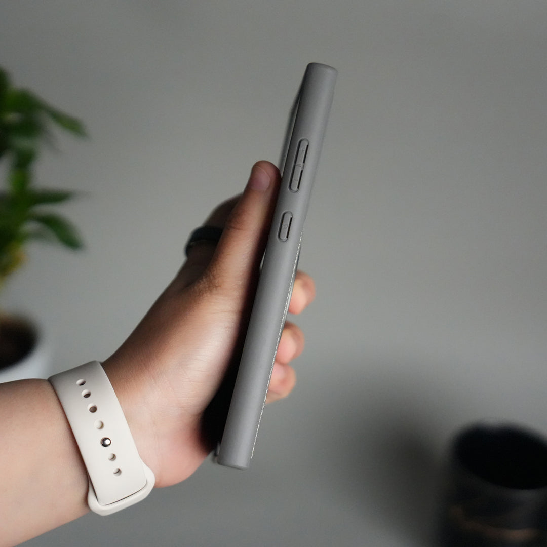 Galaxy S25 Ultra Leather Case | Luxury Metal Ring Stand Back Cover | Shockproof Protective Case