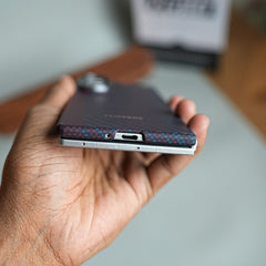 Carbon Fiber Texture Magnetic Case for Galaxy Z Fold 8 Ultra | With Tempered Glass Screen Protector