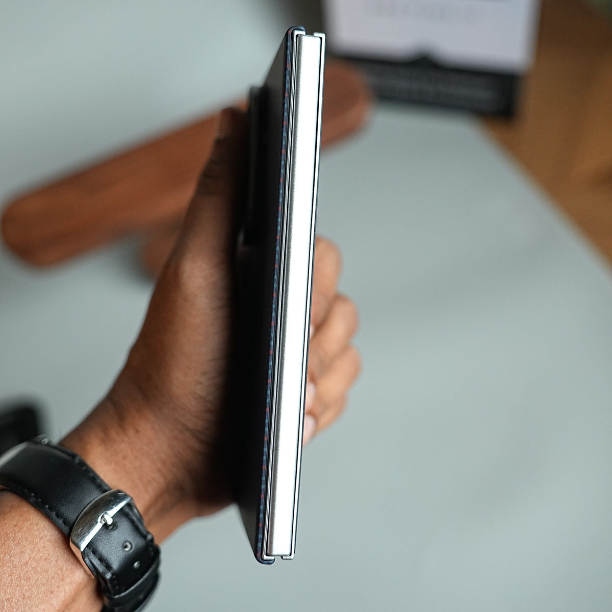 Carbon Fiber Texture Magnetic Case for Galaxy Z Fold 8 Ultra | With Tempered Glass Screen Protector