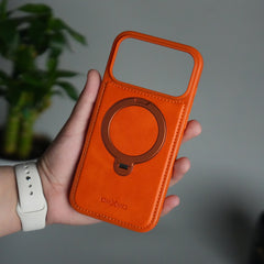 iPhone 18 Series Premium PU Leather Kickstand Case | Luxury Shockproof Protective Back Cover