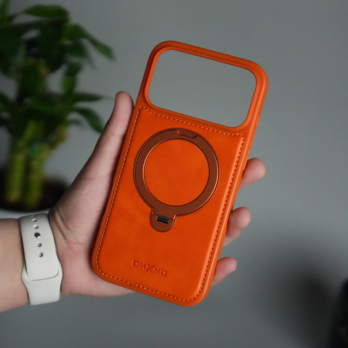 iPhone 18 Series Premium PU Leather Kickstand Case | Luxury Shockproof Protective Back Cover