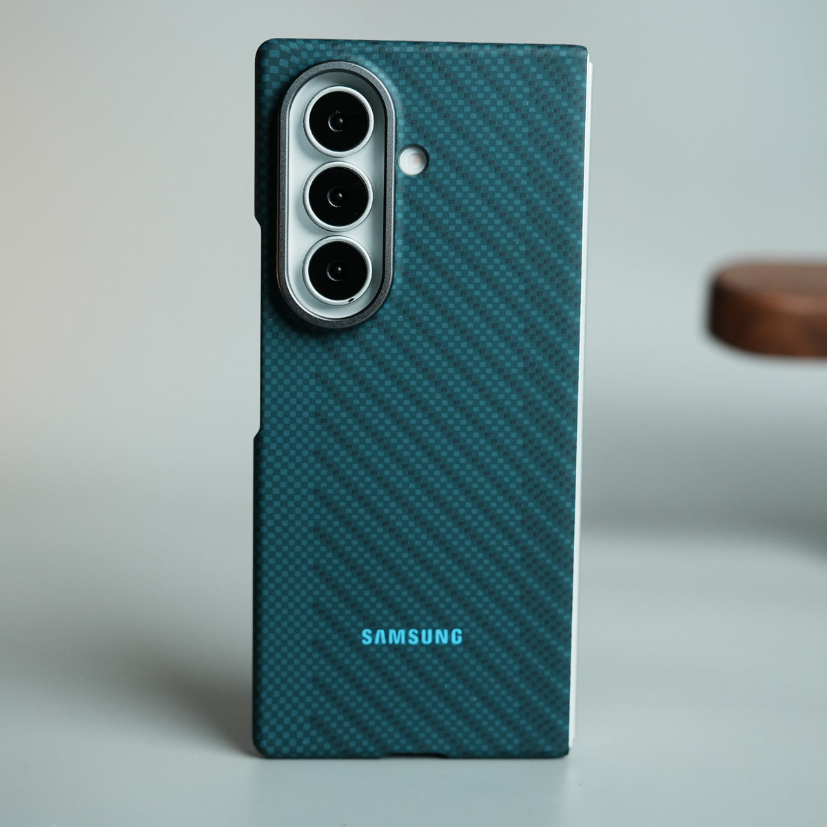 Carbon Fiber Texture Magnetic Case for Galaxy Z Fold 8 Ultra | With Tempered Glass Screen Protector