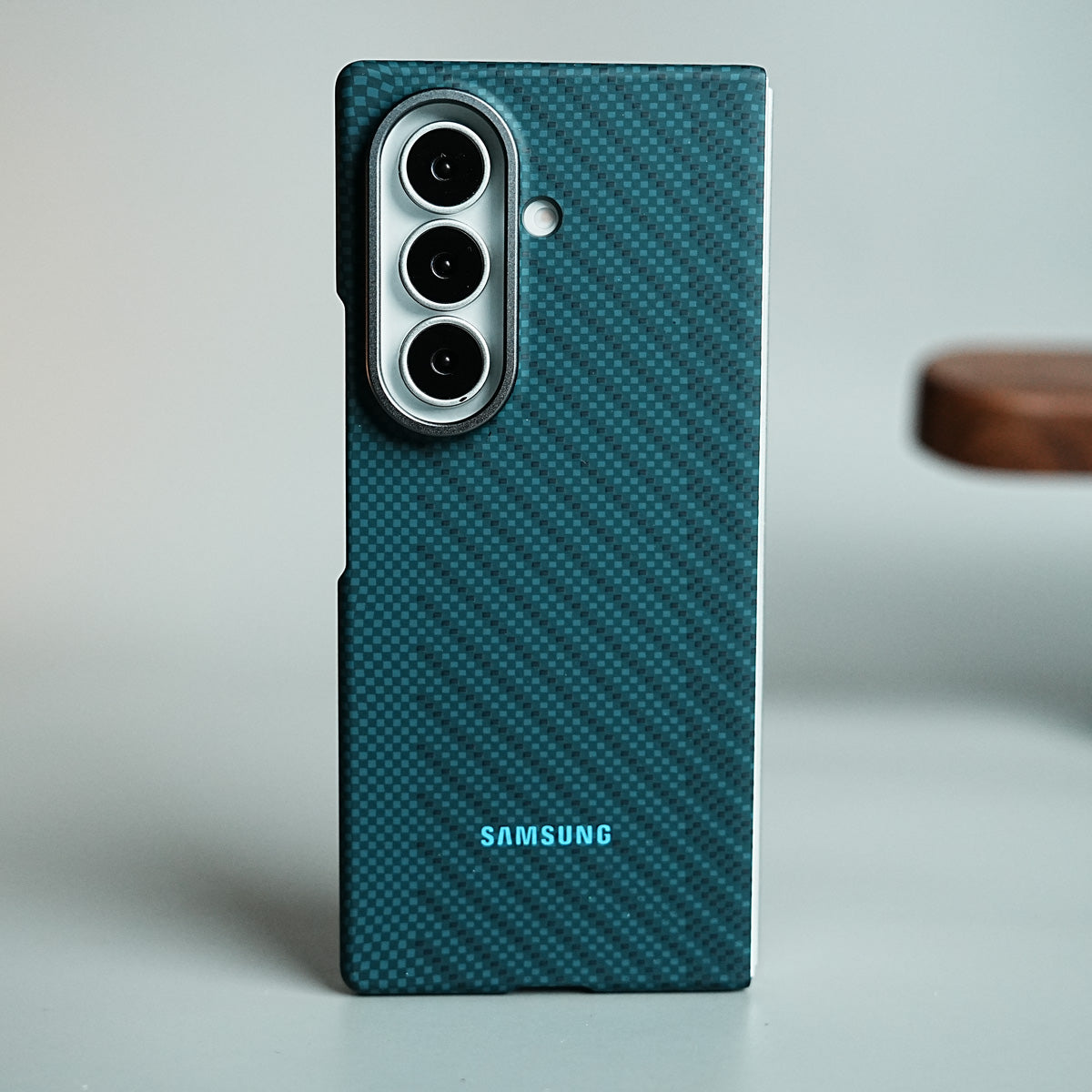 Carbon Fiber Texture Magnetic Case for Galaxy Z Fold 8 Ultra | With Tempered Glass Screen Protector