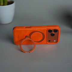 iPhone 18 Series Premium PU Leather Kickstand Case | Luxury Shockproof Protective Back Cover