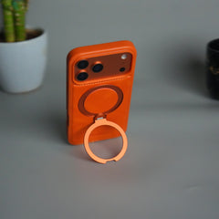 iPhone 18 Series Premium PU Leather Kickstand Case | Luxury Shockproof Protective Back Cover