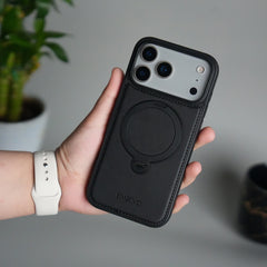 iPhone 18 Series Premium PU Leather Kickstand Case | Luxury Shockproof Protective Back Cover