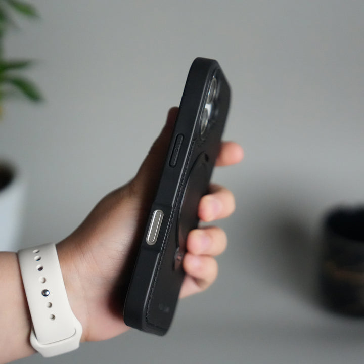 iPhone 17 Premium PU Leather Kickstand Case | Luxury Shockproof Protective Back Cover