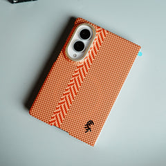 Check Pattern Magnetic Back Case for Galaxy Z Fold 8 | Chevron Stripe Design