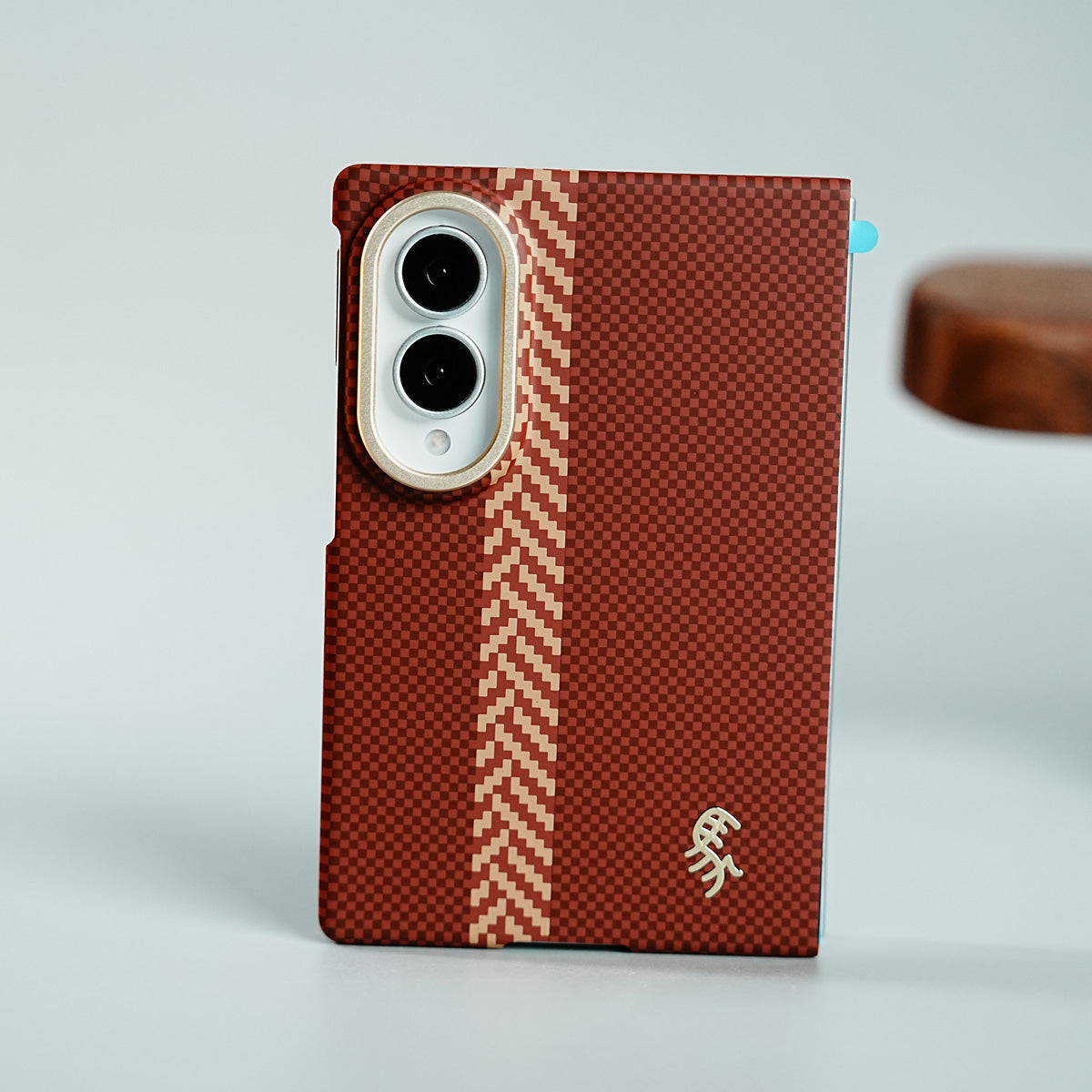 Check Pattern Magnetic Back Case for Galaxy Z Fold 8 | Chevron Stripe Design