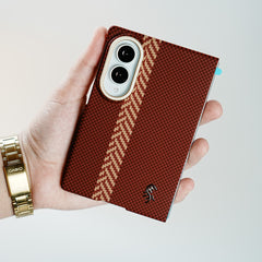 Check Pattern Magnetic Back Case for Galaxy Z Fold 8 | Chevron Stripe Design