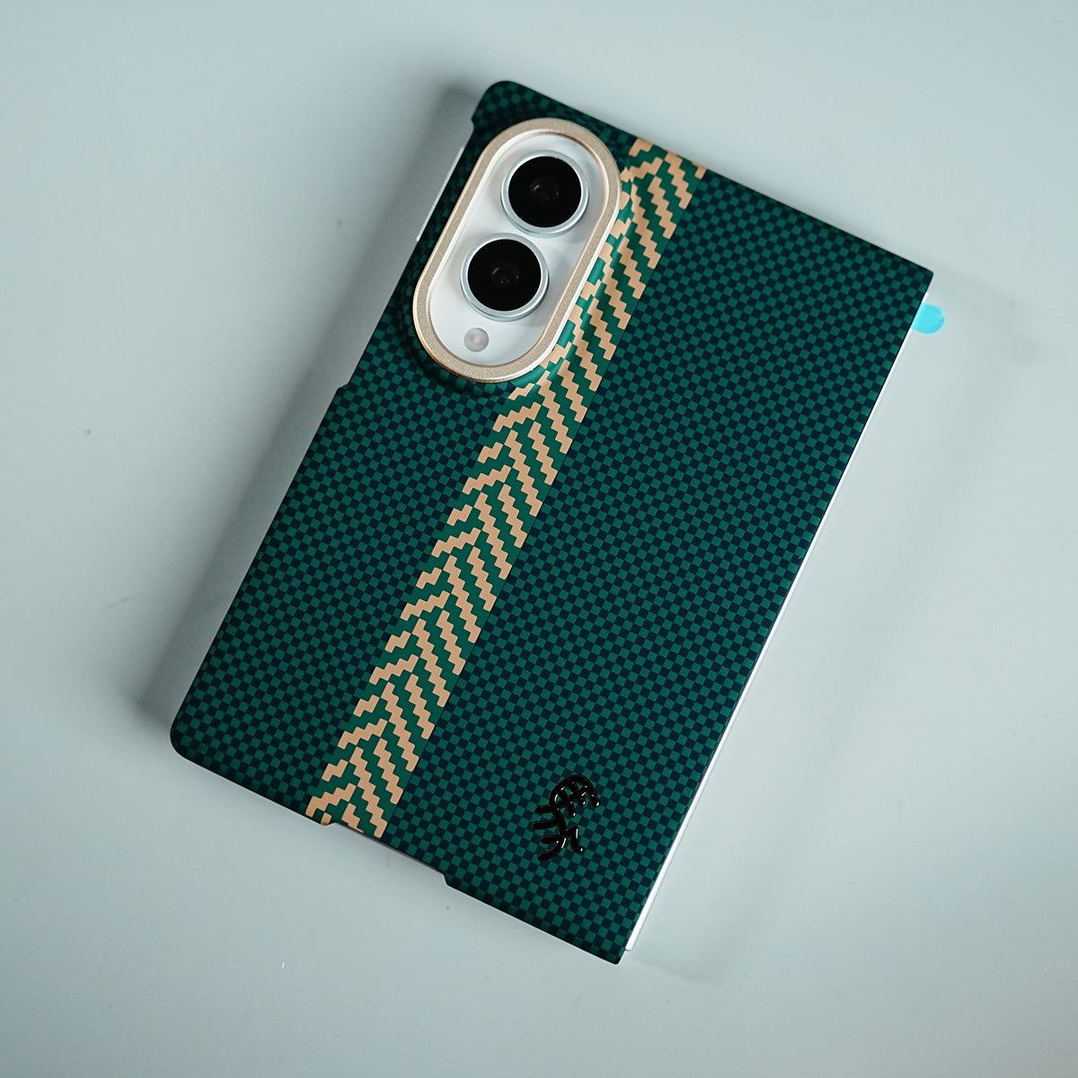 Check Pattern Magnetic Back Case for Galaxy Z Fold 8 | Chevron Stripe Design