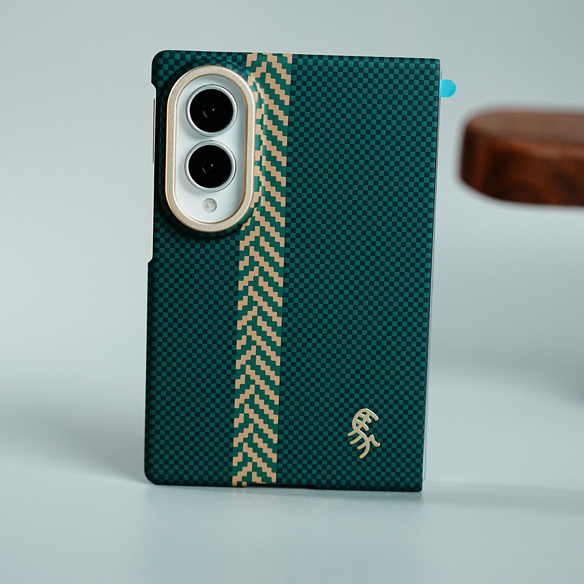Check Pattern Magnetic Back Case for Galaxy Z Fold 8 | Chevron Stripe Design