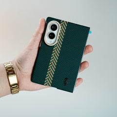 Check Pattern Magnetic Back Case for Galaxy Z Fold 8 | Chevron Stripe Design