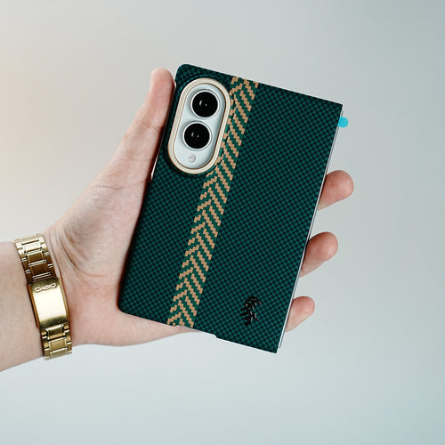 Check Pattern Magnetic Back Case for Galaxy Z Fold 8 | Chevron Stripe Design