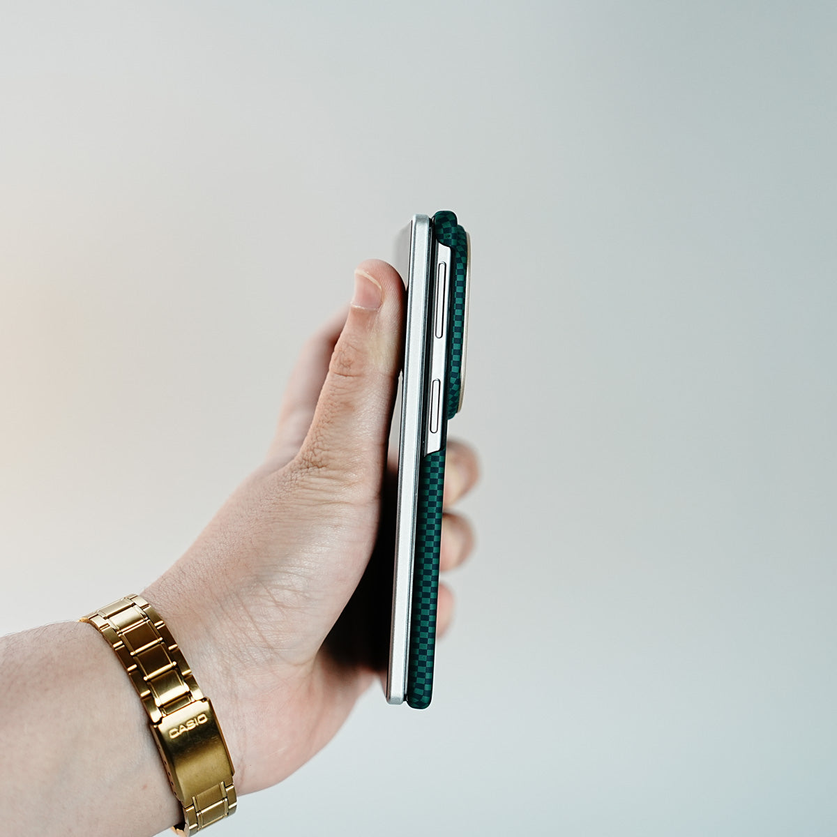 Check Pattern Magnetic Back Case for Galaxy Z Fold 8 | Chevron Stripe Design