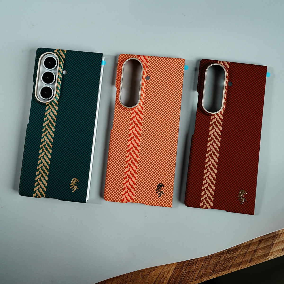 Check Pattern Magnetic Back Case for Galaxy Z Fold 8 Ultra | Chevron Stripe Design