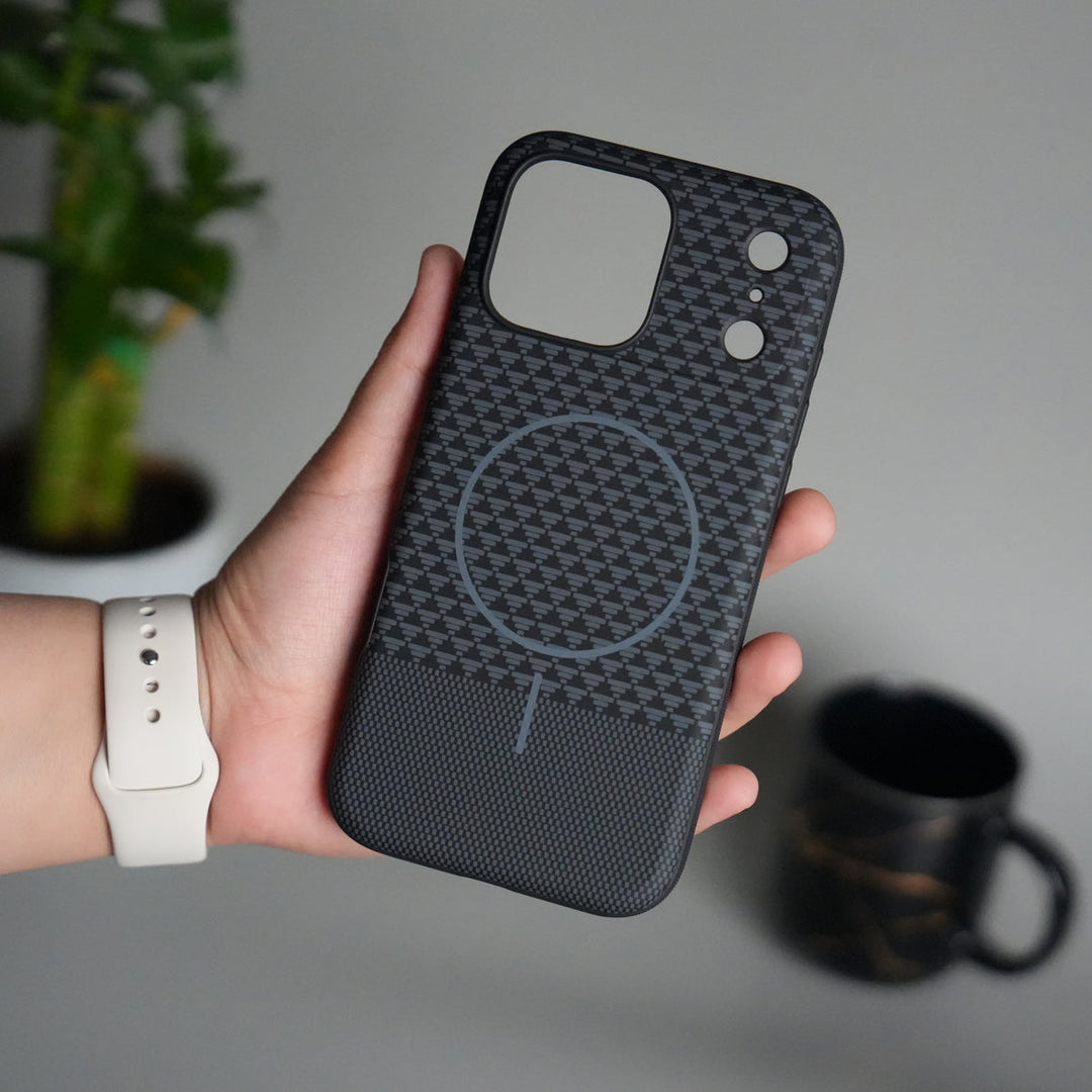 iPhone 17 Pro Max Woven Pattern MagSafe Case for  | Textured Grip | Shockproof Protection