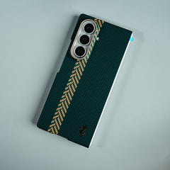 Check Pattern Magnetic Back Case for Galaxy Z Fold 8 Ultra | Chevron Stripe Design