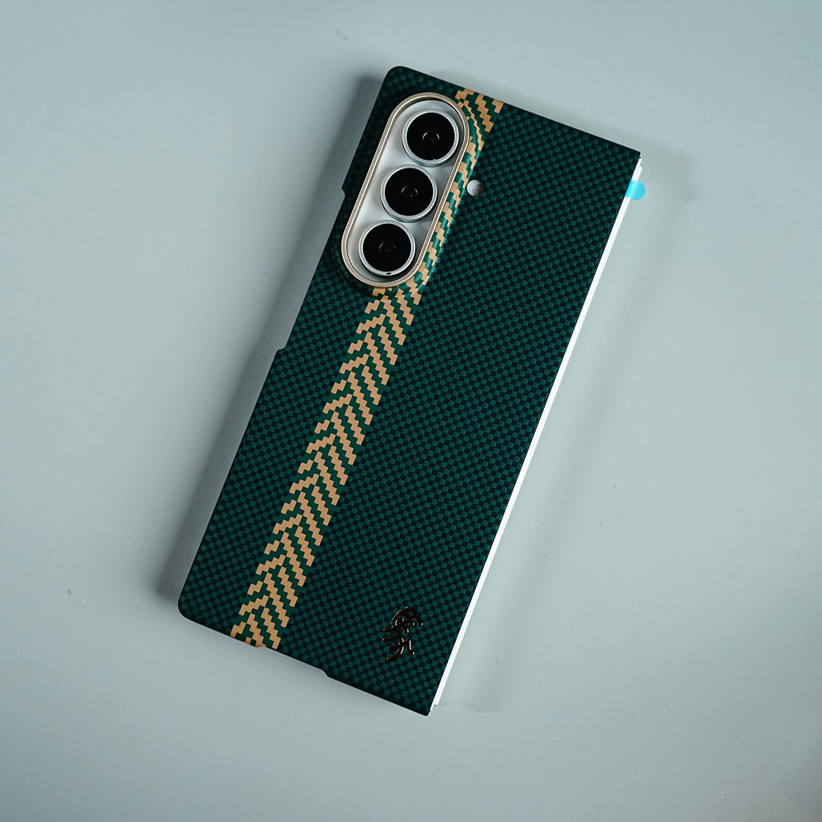 Check Pattern Magnetic Back Case for Galaxy Z Fold 8 Ultra | Chevron Stripe Design