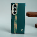 Check Pattern Magnetic Back Case for Galaxy Z Fold 8 Ultra | Chevron Stripe Design