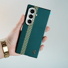 Check Pattern Magnetic Back Case for Galaxy Z Fold 8 Ultra | Chevron Stripe Design