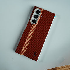 Check Pattern Magnetic Back Case for Galaxy Z Fold 8 Ultra | Chevron Stripe Design