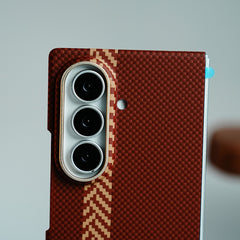 Check Pattern Magnetic Back Case for Galaxy Z Fold 8 Ultra | Chevron Stripe Design