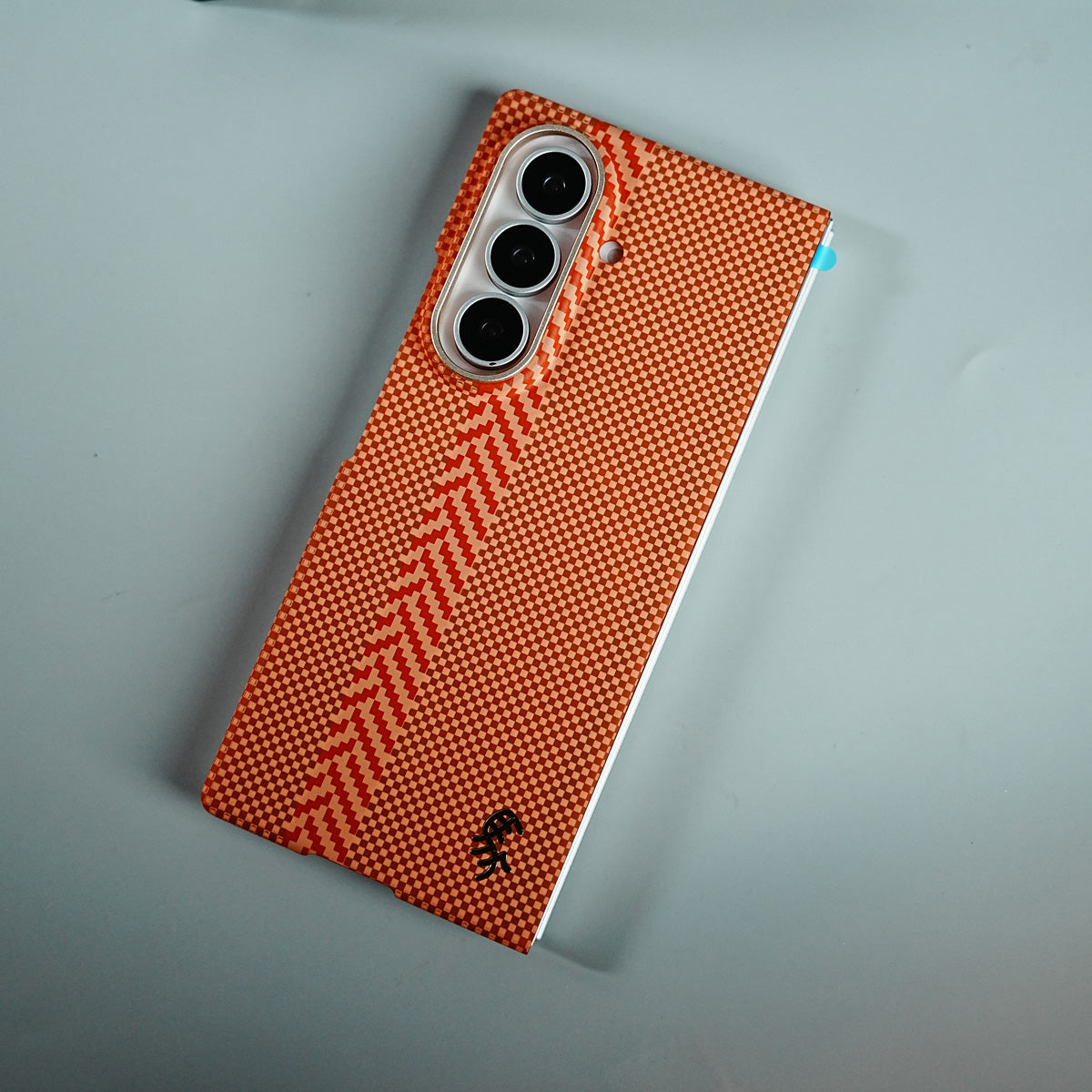 Check Pattern Magnetic Back Case for Galaxy Z Fold 8 Ultra | Chevron Stripe Design