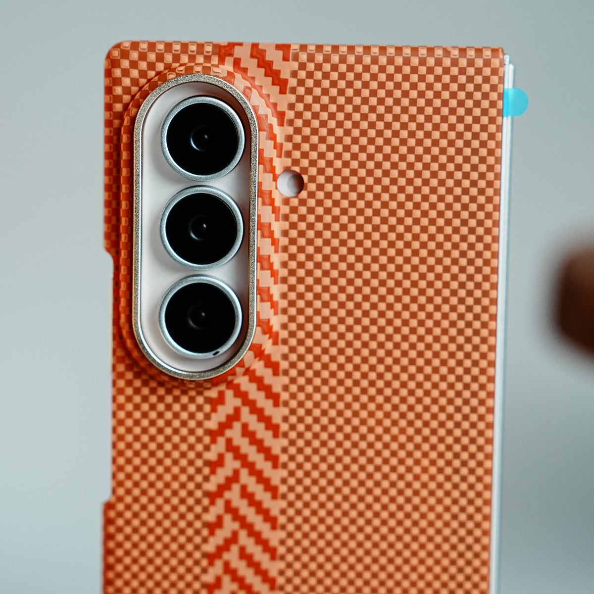 Check Pattern Magnetic Back Case for Galaxy Z Fold 8 Ultra | Chevron Stripe Design