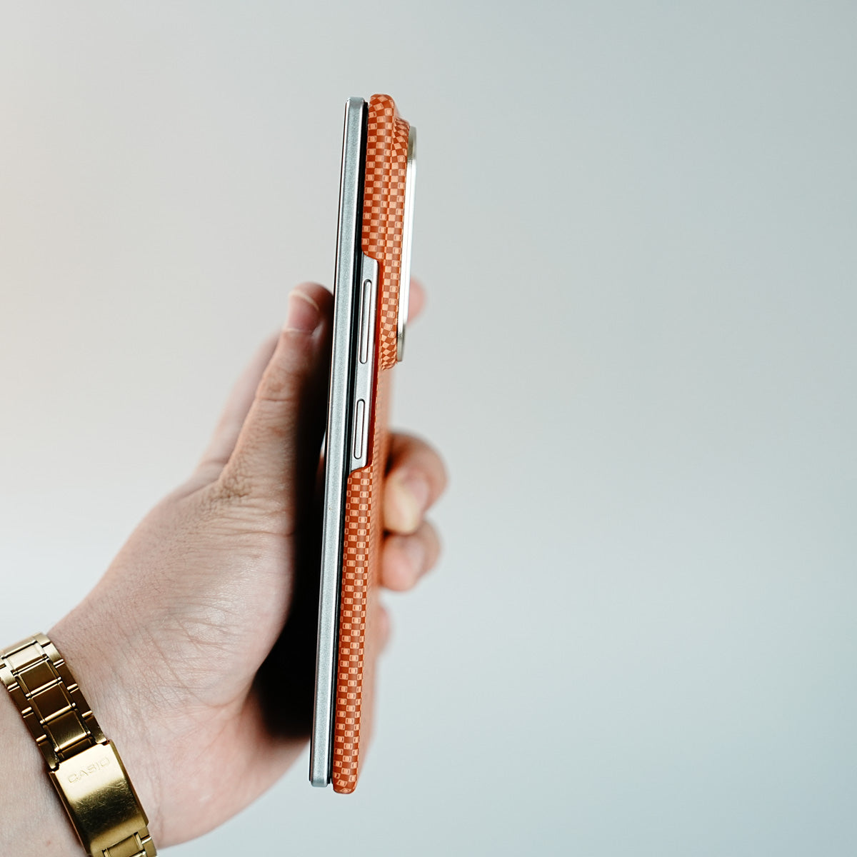 Check Pattern Magnetic Back Case for Galaxy Z Fold 8 Ultra | Chevron Stripe Design