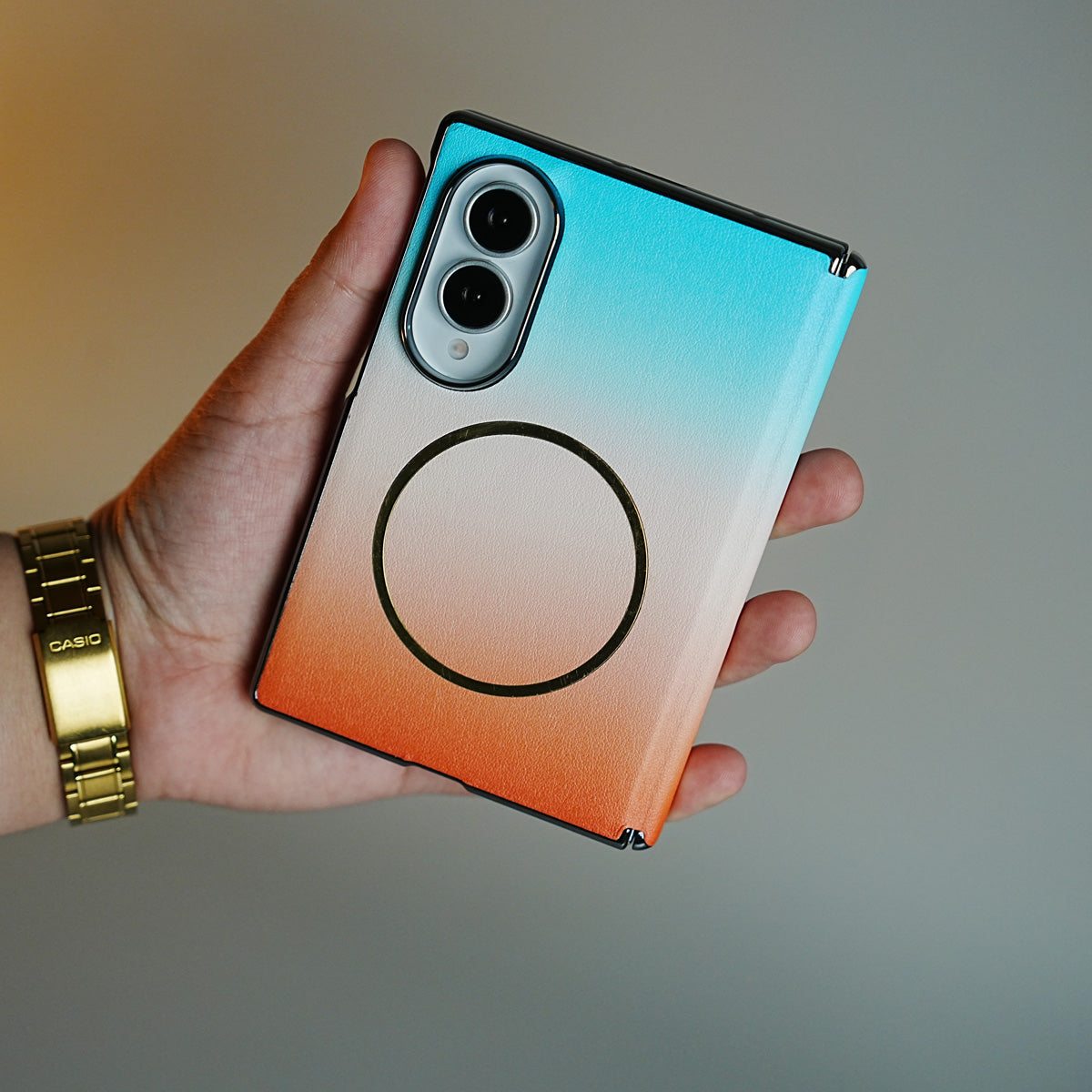 Gradient Magnetic Case for Galaxy Z Fold 8 | Hinge Protection & Built-In Front Glass