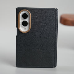 Leather Texture Magnetic Case for Galaxy Z Fold 8 | Hinge Protection and Metal Camera Guard