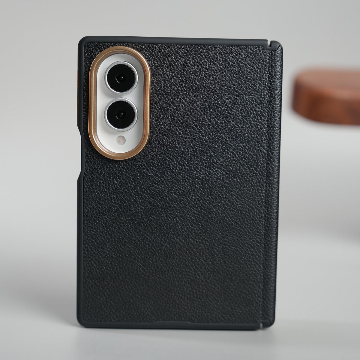 Leather Texture Magnetic Case for Galaxy Z Fold 8 | Hinge Protection and Metal Camera Guard