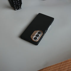 Leather Texture Magnetic Case for Galaxy Z Fold 7 | Hinge Protection and Metal Camera Guard