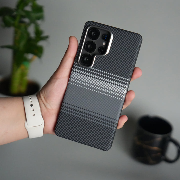 Galaxy S24 Ultra Detachable Back Panel MagSafe Case | 2-in-1 Hybrid Cover with Replaceable Design | GrayWhite