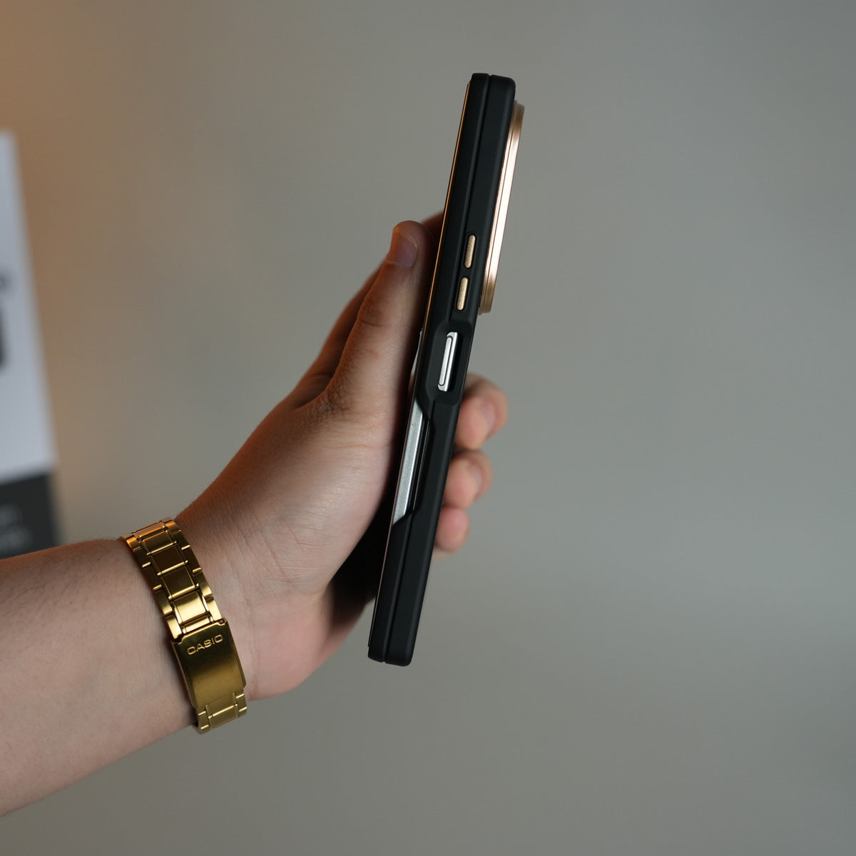 Leather Texture Magnetic Case for Galaxy Z Fold 7 | Hinge Protection and Metal Camera Guard