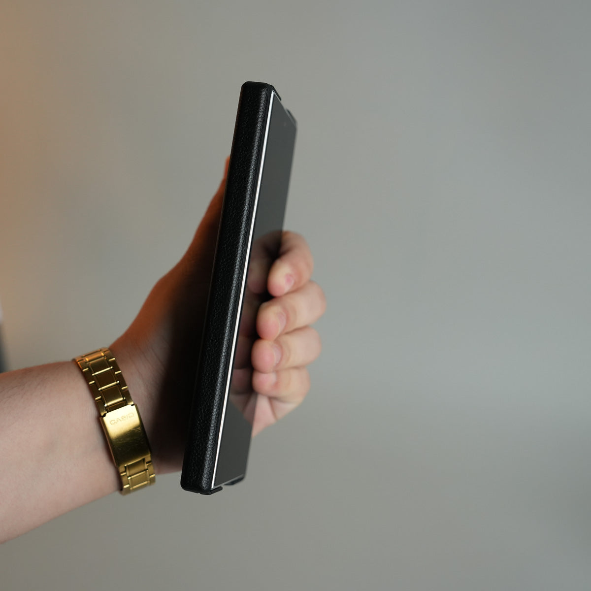 Leather Texture Magnetic Case for Galaxy Z Fold 7 | Hinge Protection and Metal Camera Guard