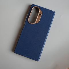 Leather Texture Magnetic Case for Galaxy Z Fold 7 | Hinge Protection and Metal Camera Guard