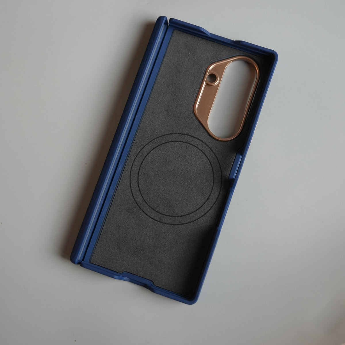 Leather Texture Magnetic Case for Galaxy Z Fold 7 | Hinge Protection and Metal Camera Guard