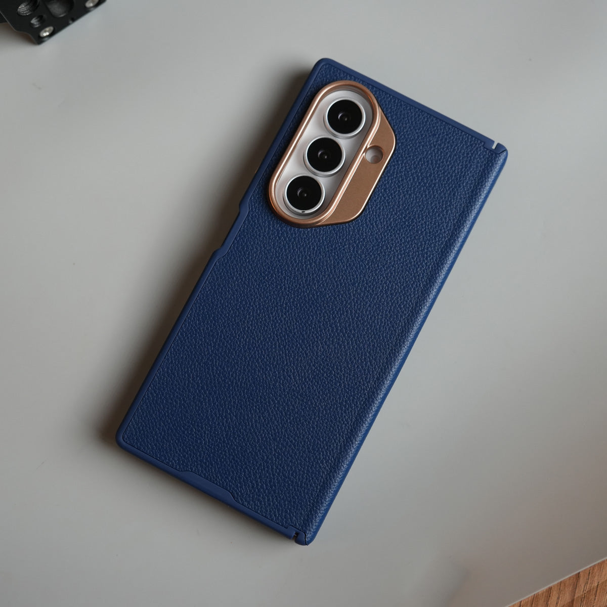 Leather Texture Magnetic Case for Galaxy Z Fold 7 | Hinge Protection and Metal Camera Guard