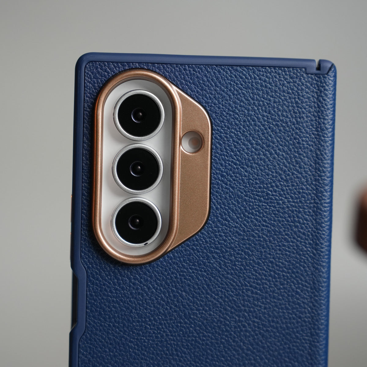 Leather Texture Magnetic Case for Galaxy Z Fold 7 | Hinge Protection and Metal Camera Guard