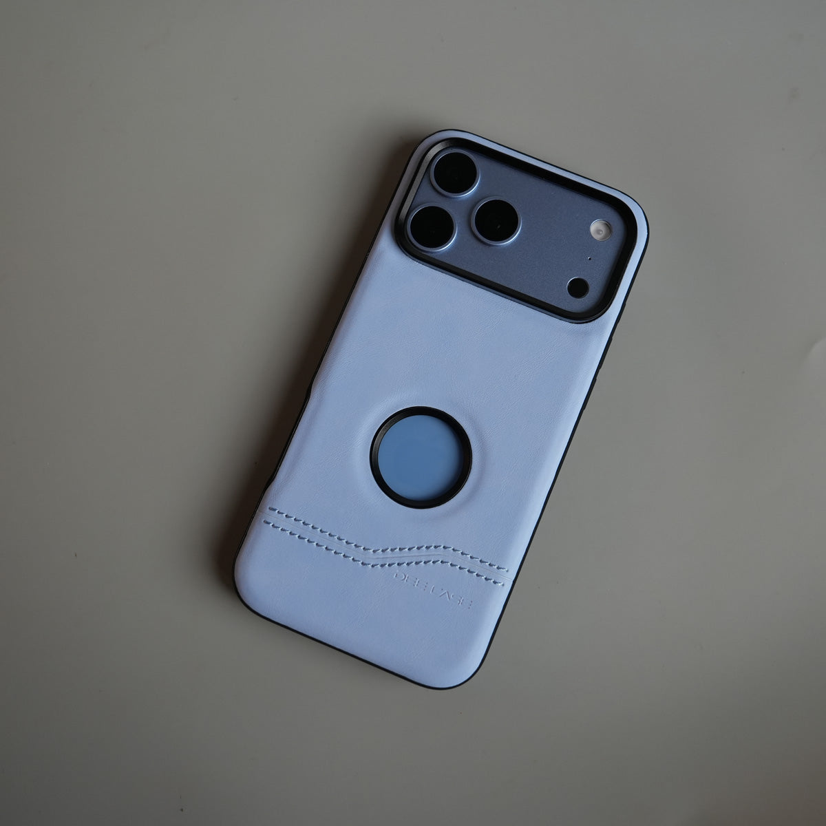 Stitched Leather Texture Case for 18 Series | Raised Camera Protection Cover