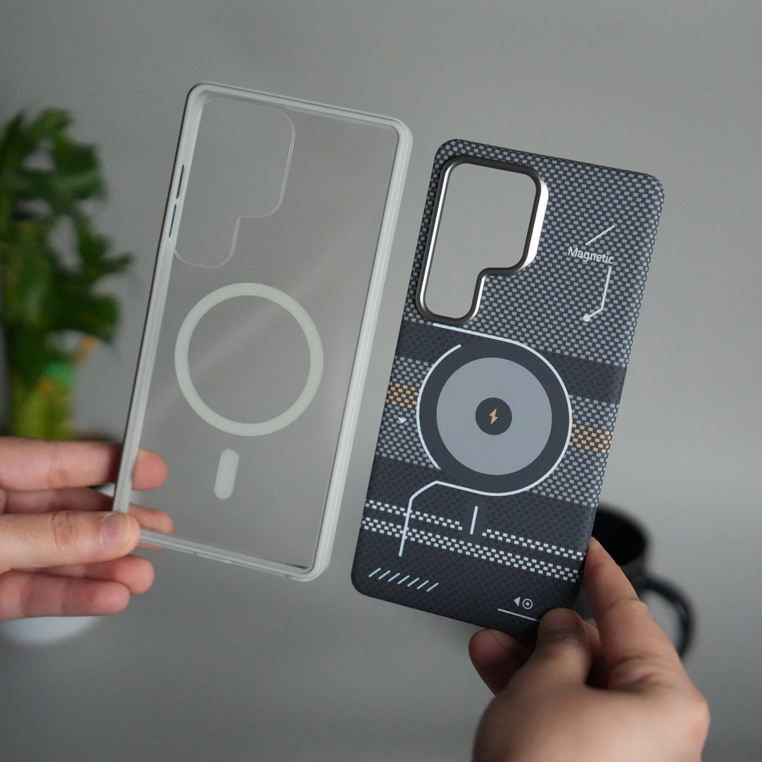 Galaxy S25 Ultra Detachable Back Panel MagSafe Case | 2-in-1 Hybrid Cover with Replaceable Design | PowerMag