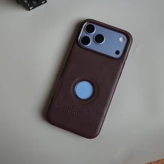 Stitched Leather Texture Case for 18 Series | Raised Camera Protection Cover