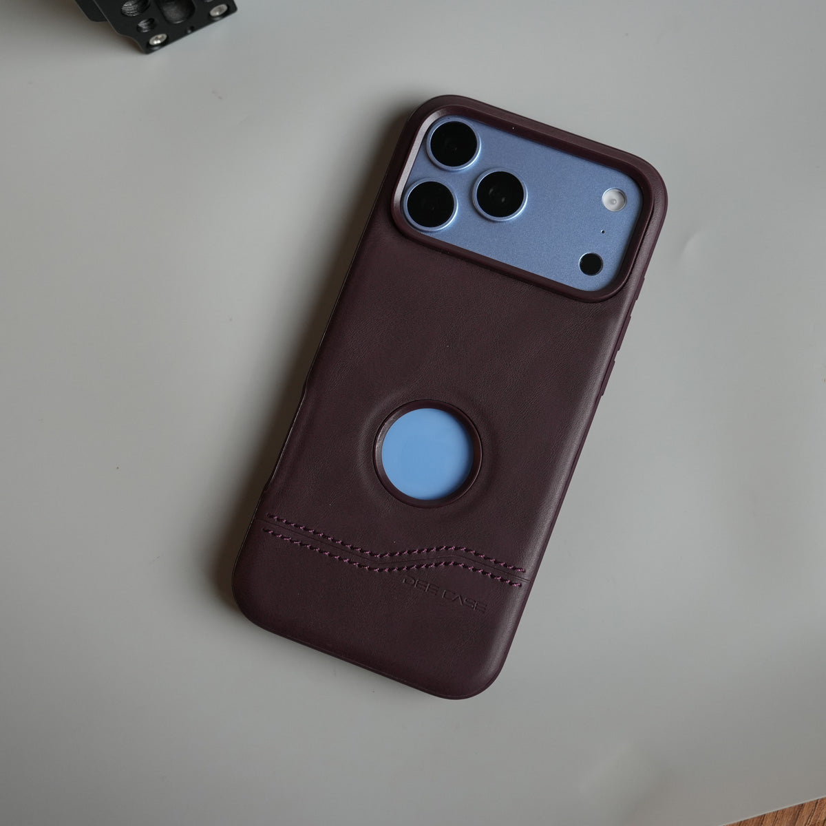 Stitched Leather Texture Case for 18 Series | Raised Camera Protection Cover