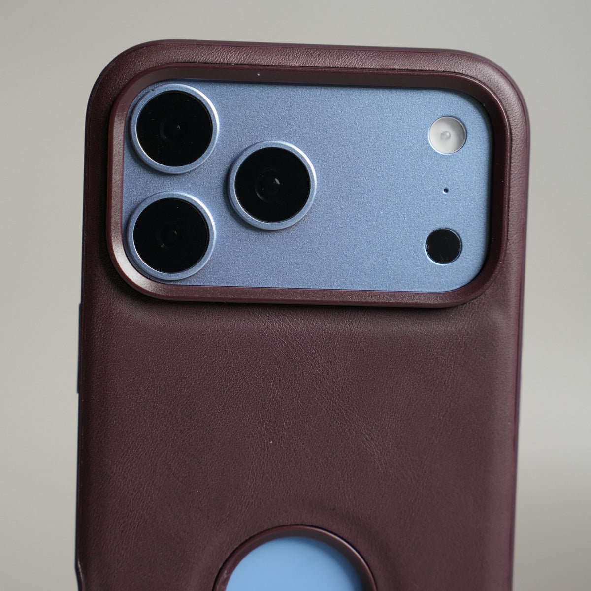 Stitched Leather Texture Case for 18 Series | Raised Camera Protection Cover
